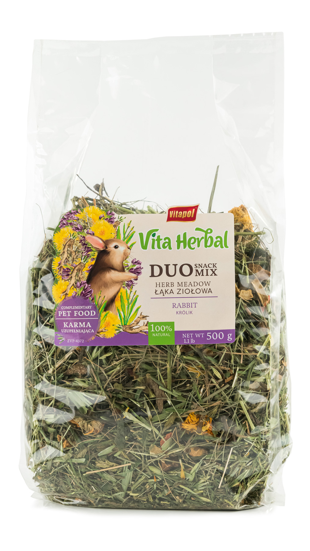 Vita Herbal Duo Snack – łąka ziołowa dla królika 500g