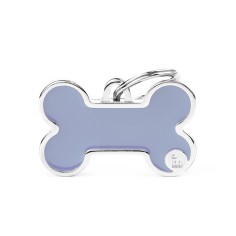 Basic Handmade Big Lilac Bone ID Tag