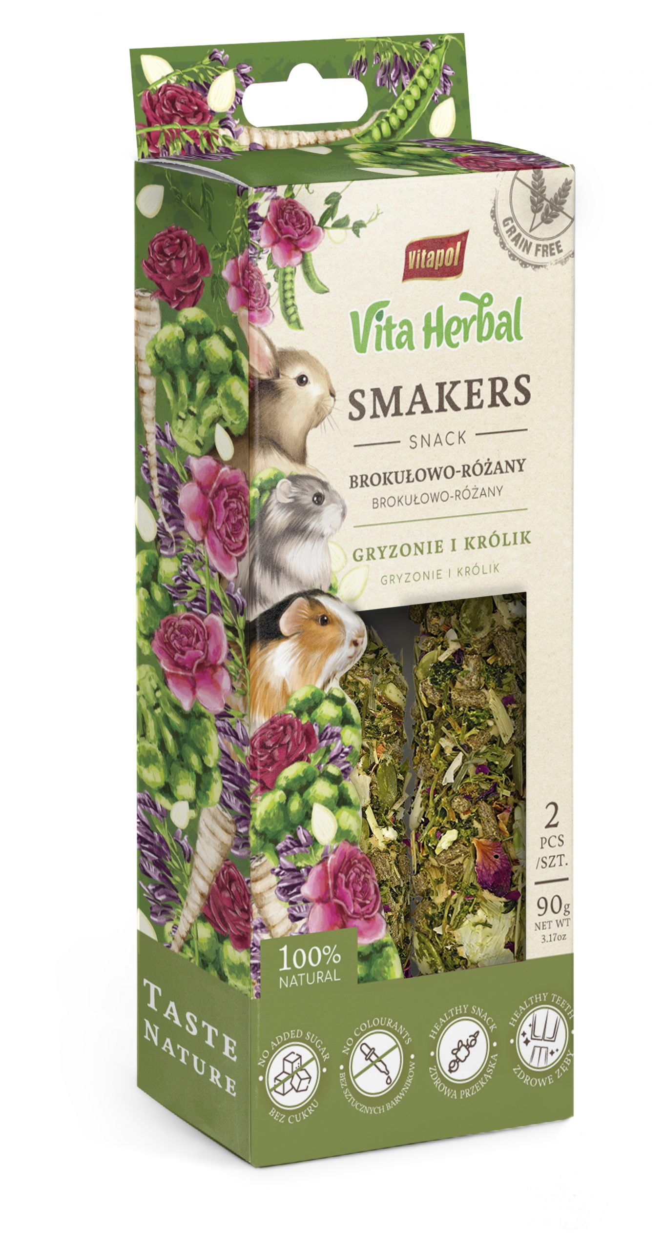 Vita Herbal Smakers brokułowo – różany dla gryzoni i królika