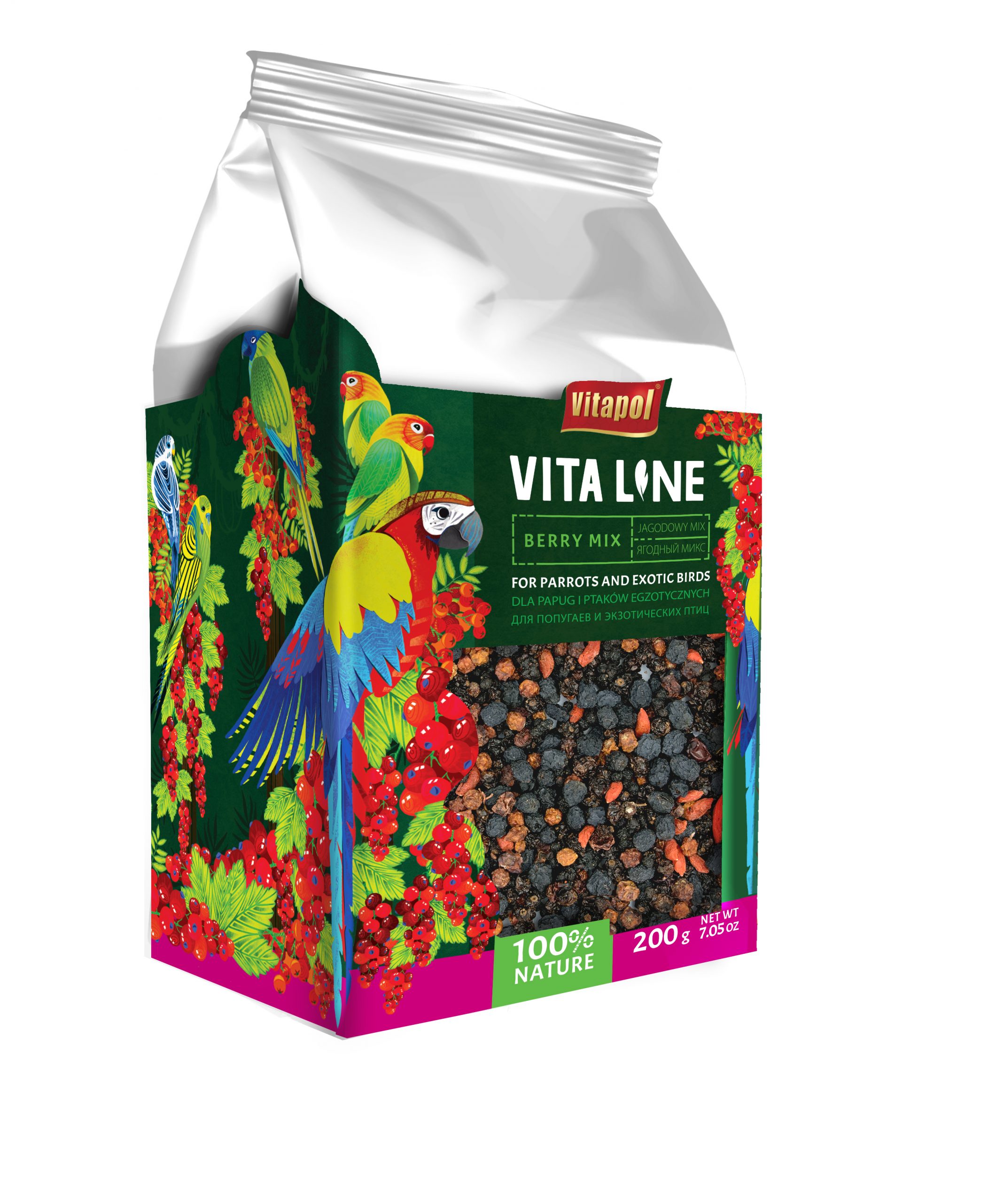 Vitaline jagodowy mix dla papug i ptaków egzotycznych 200 g