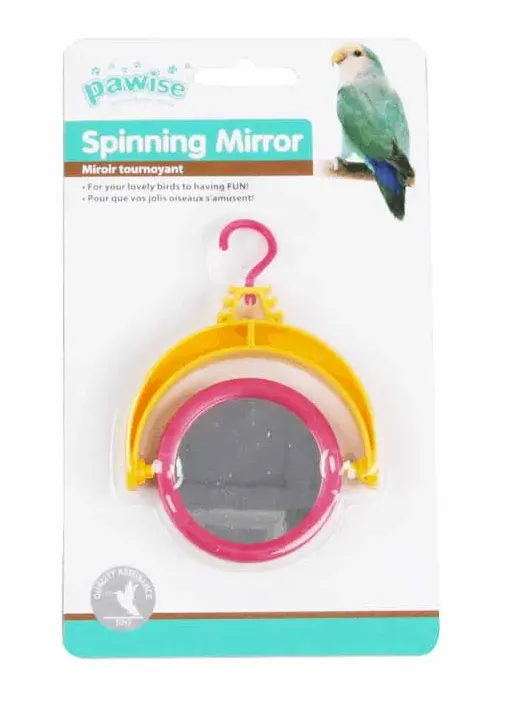 BRINQUEDO PARA PÁSSAROS ESPELHO GIRATÓRI