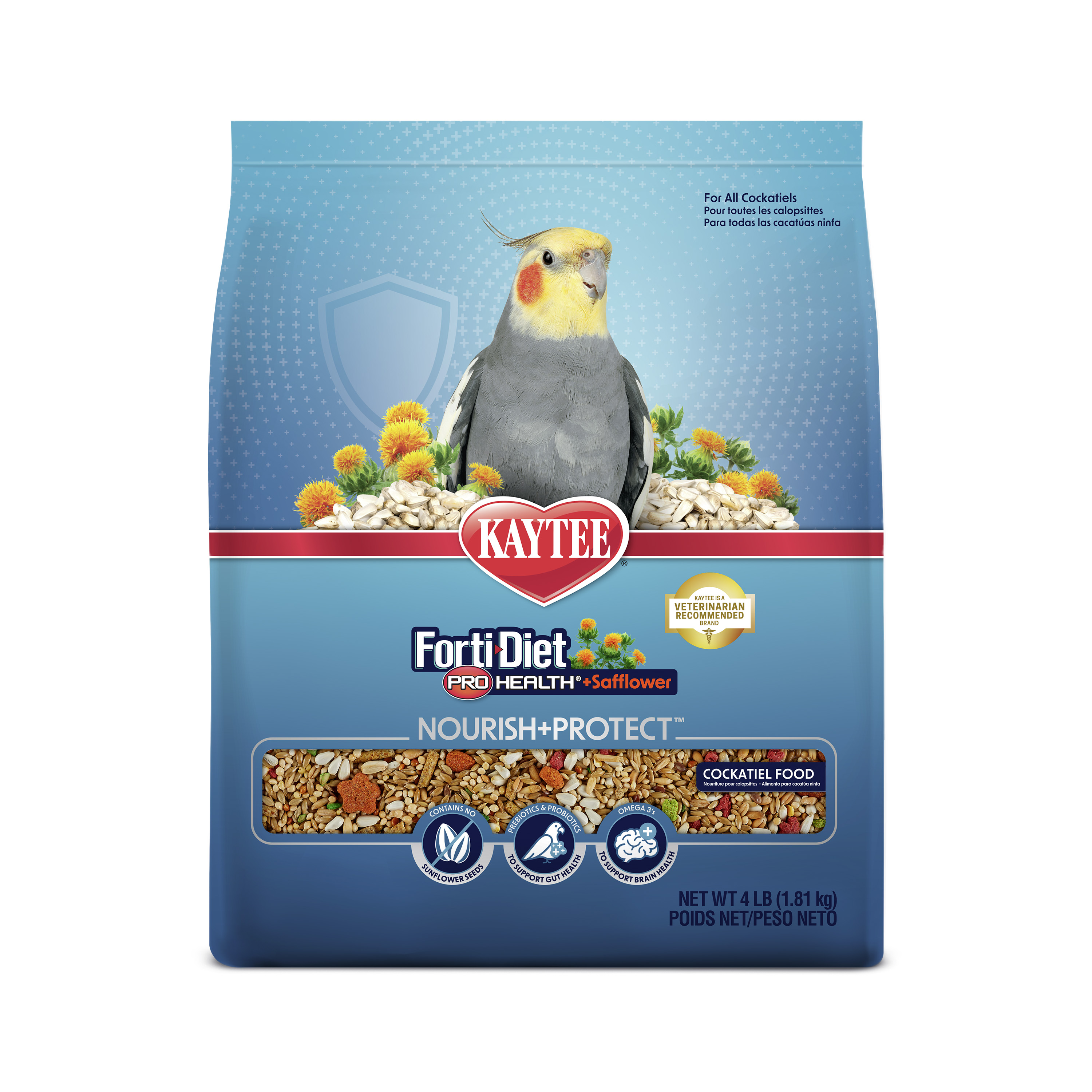 Kaytee Forti-Diet Pro Health Plus Safflower Nourish+Protect Cockatiel Food