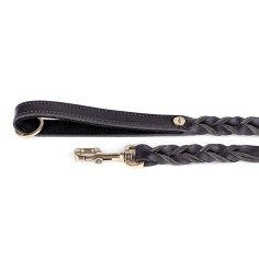 Black Ascot Leash in Leather