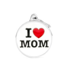 Charms Big "I Love Mom" ID Tag