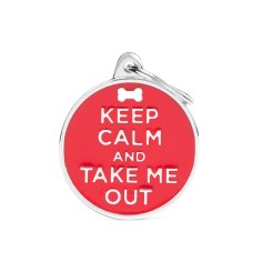 Charms Big "Keep Calm Y Take Me Out" ID Tag