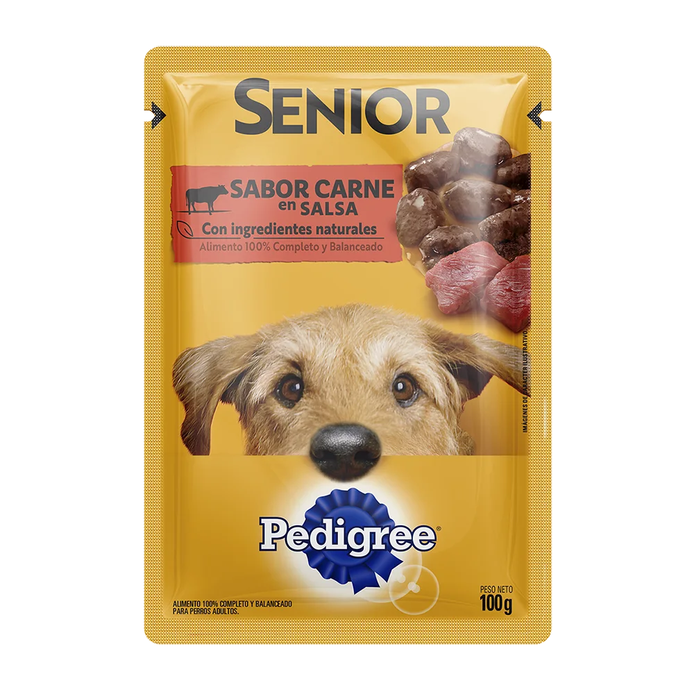 PEDIGREE® SOBRES™ Senior En Salsa Sabor Carne
