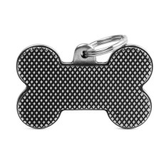 Bronx XL Rhombus Bone ID Tag in Antique Silver