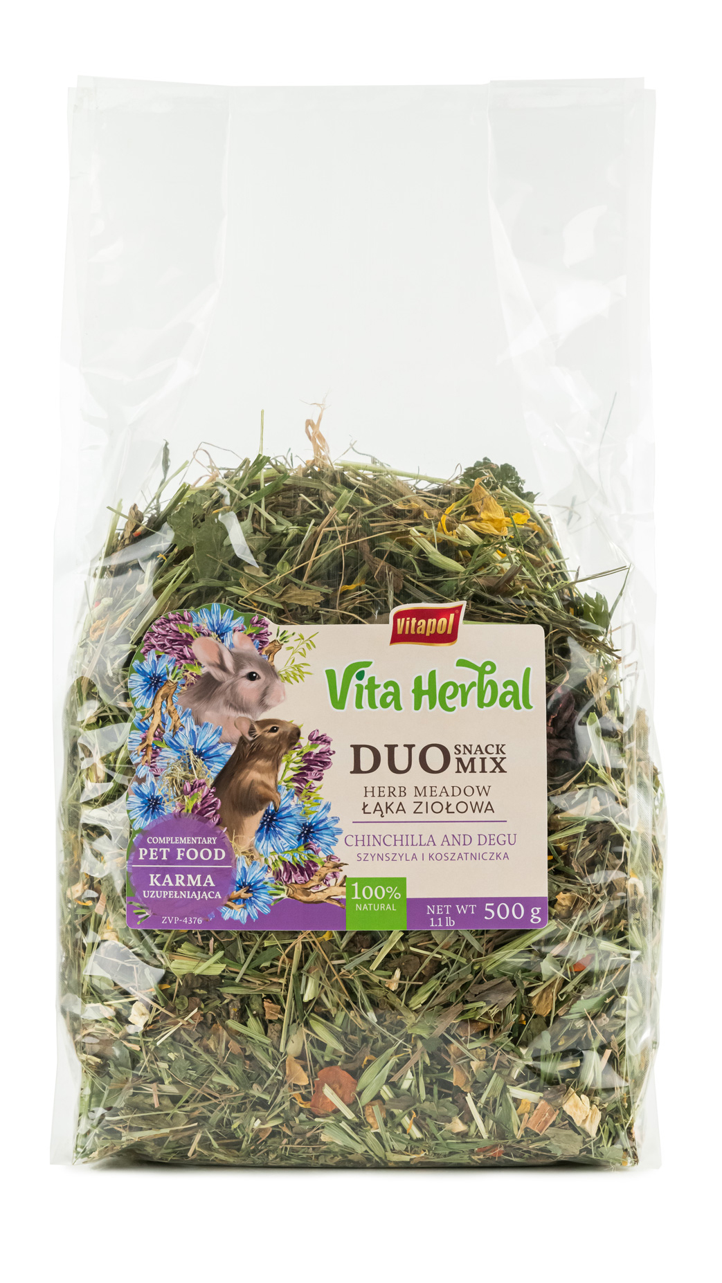 Vita Herbal Duo Snack – łąka ziołowa dla szynszyli i koszatniczki 500g
