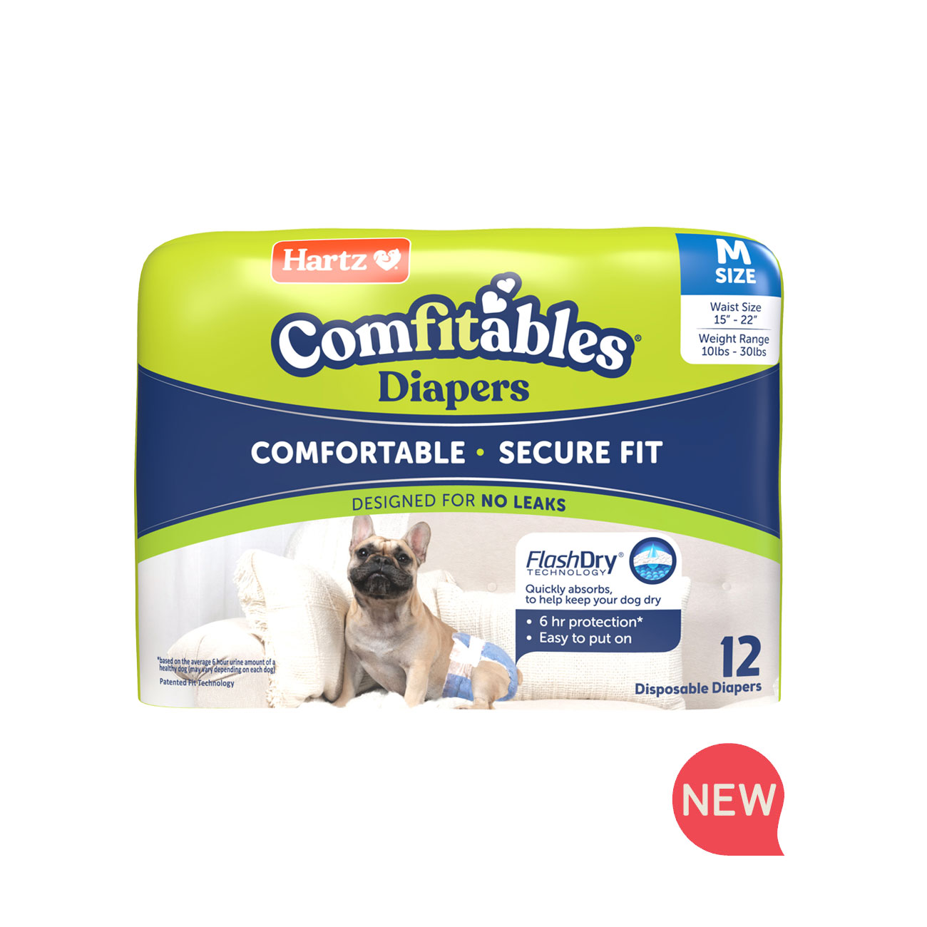 Hartz® Comfitables® Dog Diapers, Size M, 10 - 30 lbs. - 12ct