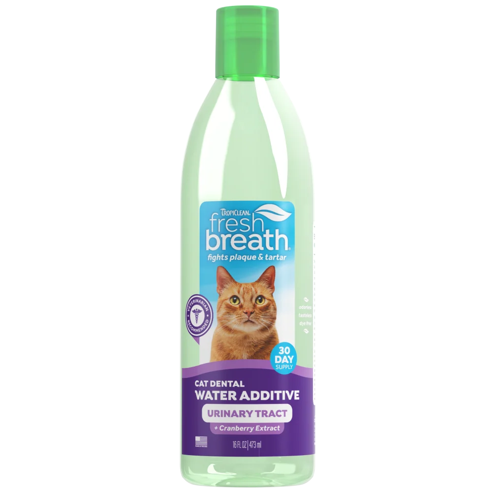 TropiClean Fresh Breath Dental Water Additive + Urinary Tract Support for Cats