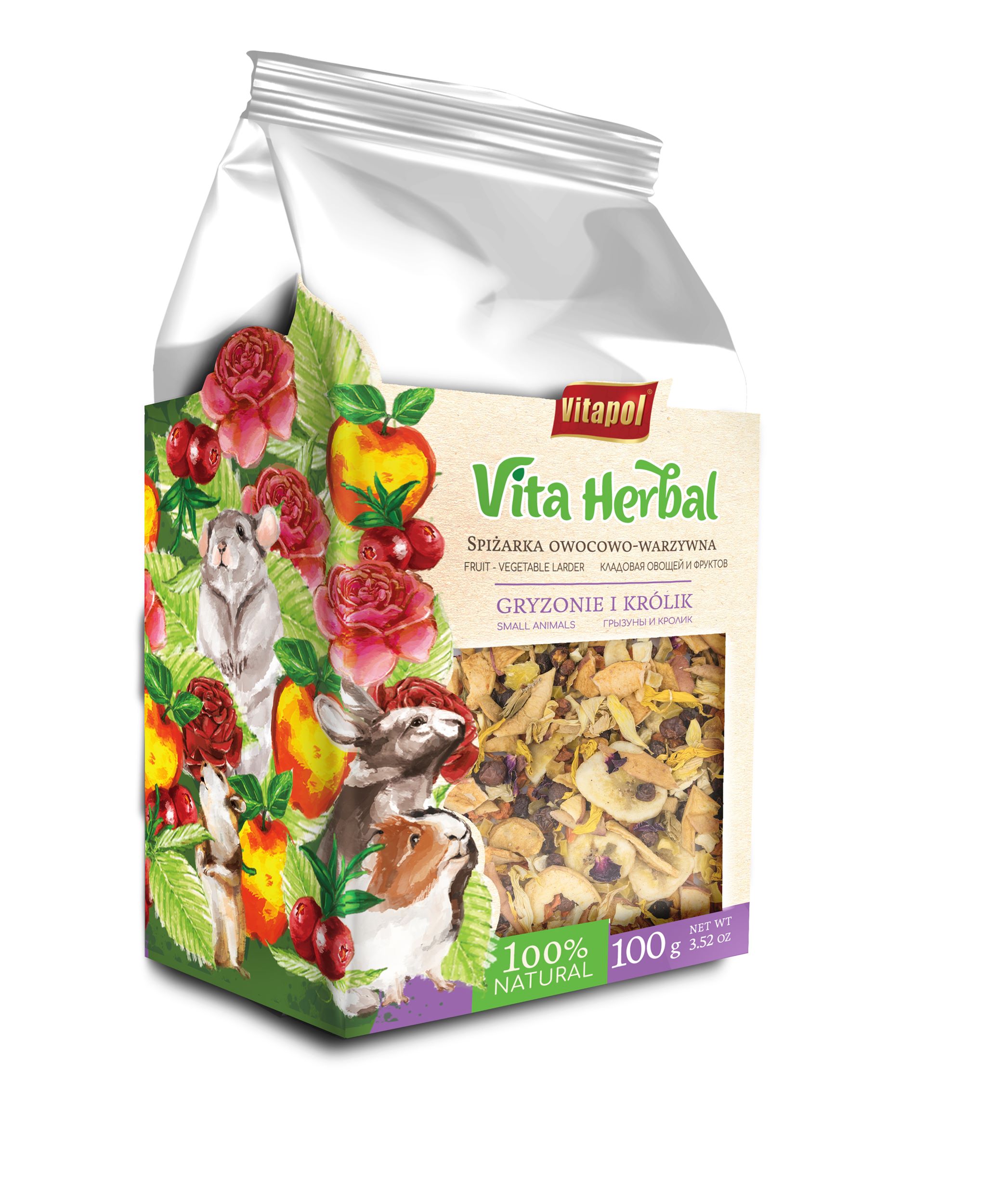 Vita Herbal spiżarka owocowo-warzywna dla szynszyli 100 g