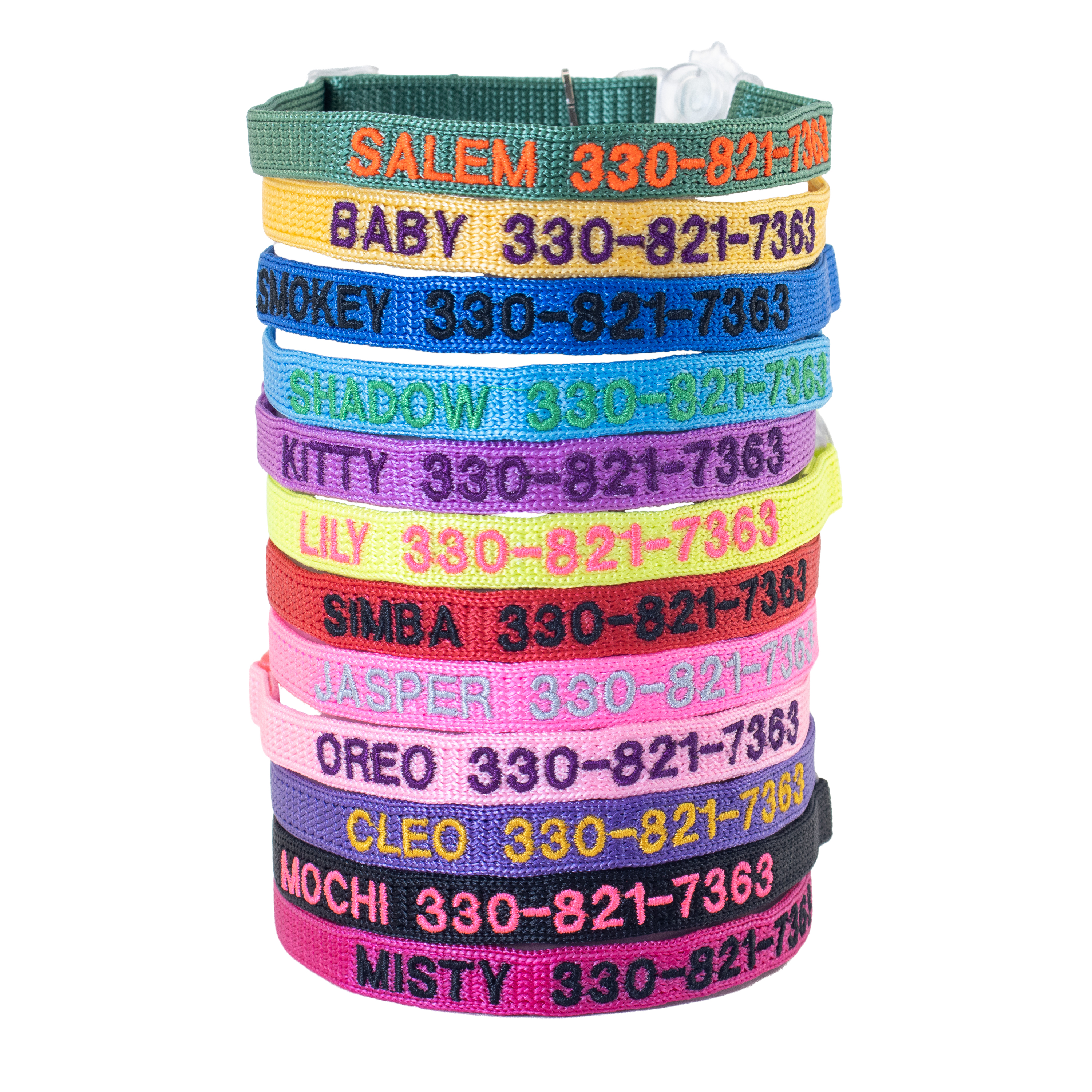 Safe Cat Adjustable Snag-Proof Breakaway Collar - Personalized