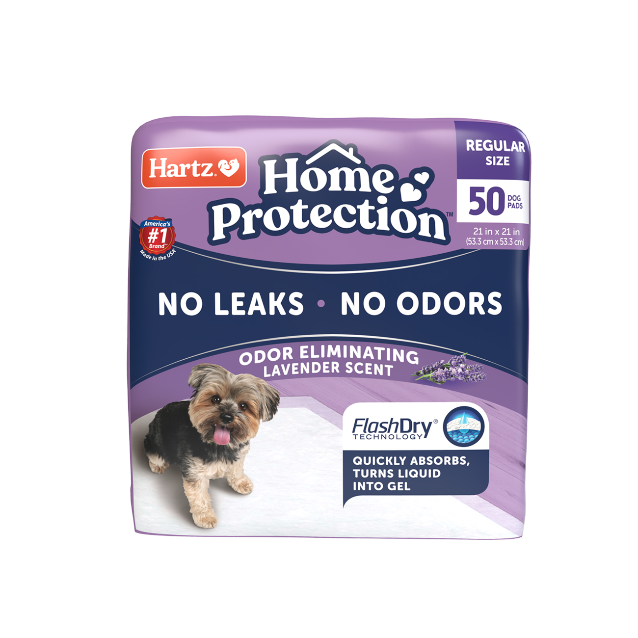 Hartz® Home Protection® Odor Eliminating Dog Pads 50 Count - Lavender Scent