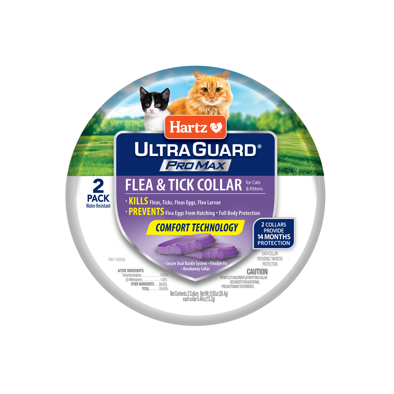 Hartz UltraGuard ProMax Flea & Tick Collar for Cats & Kittens - Purple
