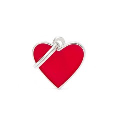 Basic Handmade Small Red Heart ID Tag