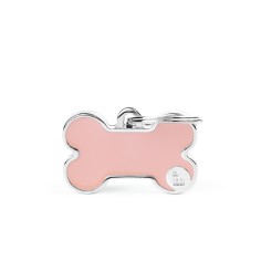Basic Handmade Small Pink Bone ID Tag