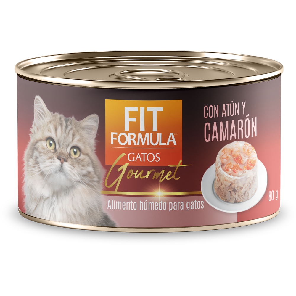 Alimento Húmedo Gourmet para gatos con Atún y Camarón
