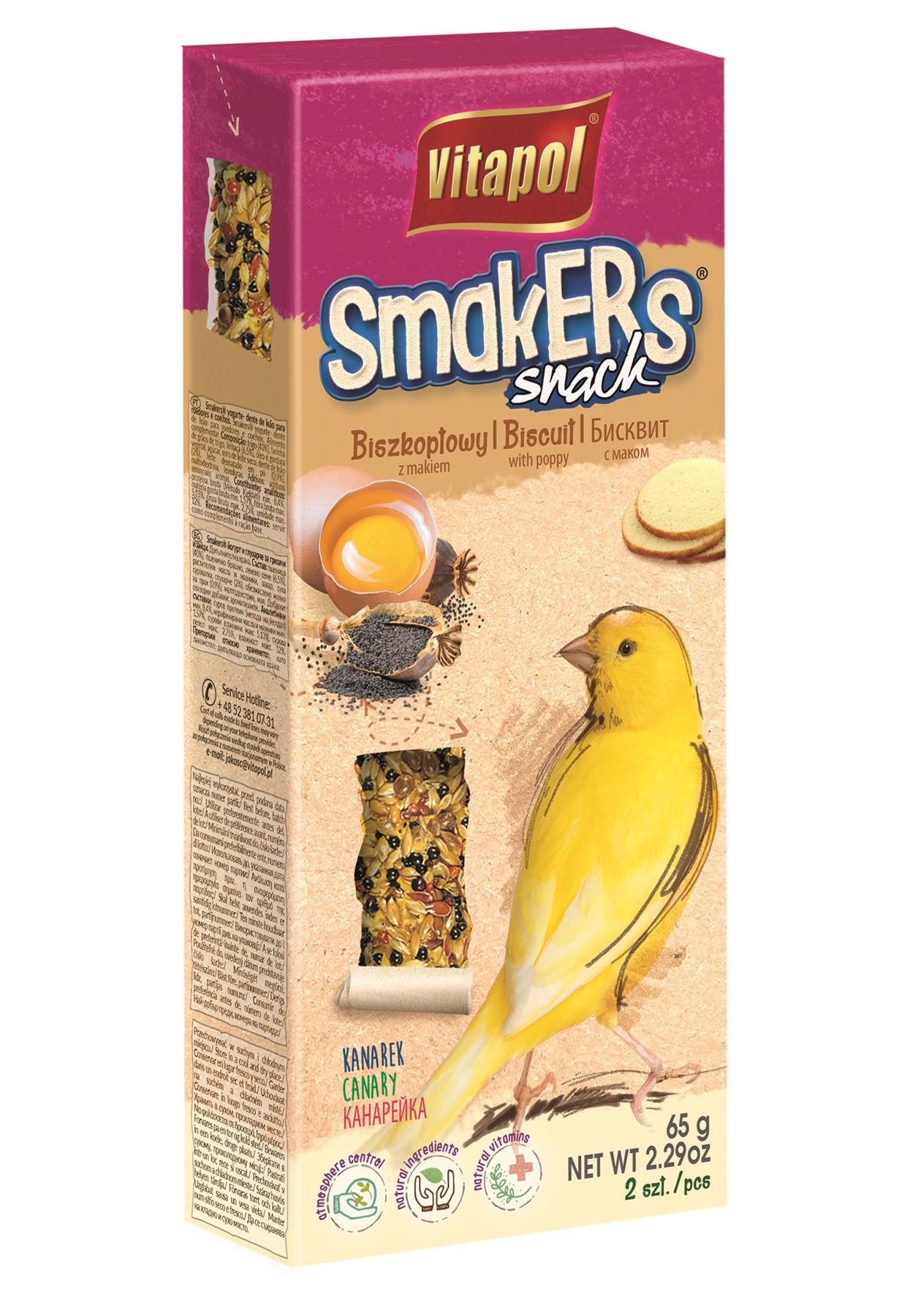 Smakers Snack biszkoptowy z makiem dla kanarka 2 szt.