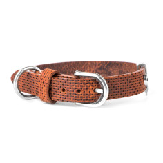 Brown Monza Collar en Genuine Leather