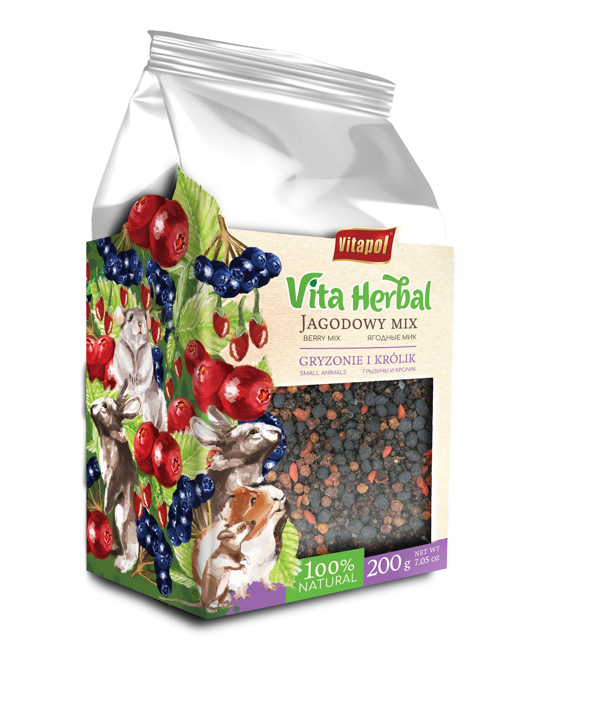Vita Herbal mix jagodowy dla gryzoni i królika 200 g