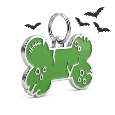 Halloween Zombie Bone ID Tag