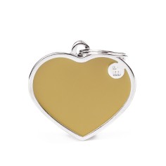 Basic Handmade Big Cappuccino Heart ID Tag