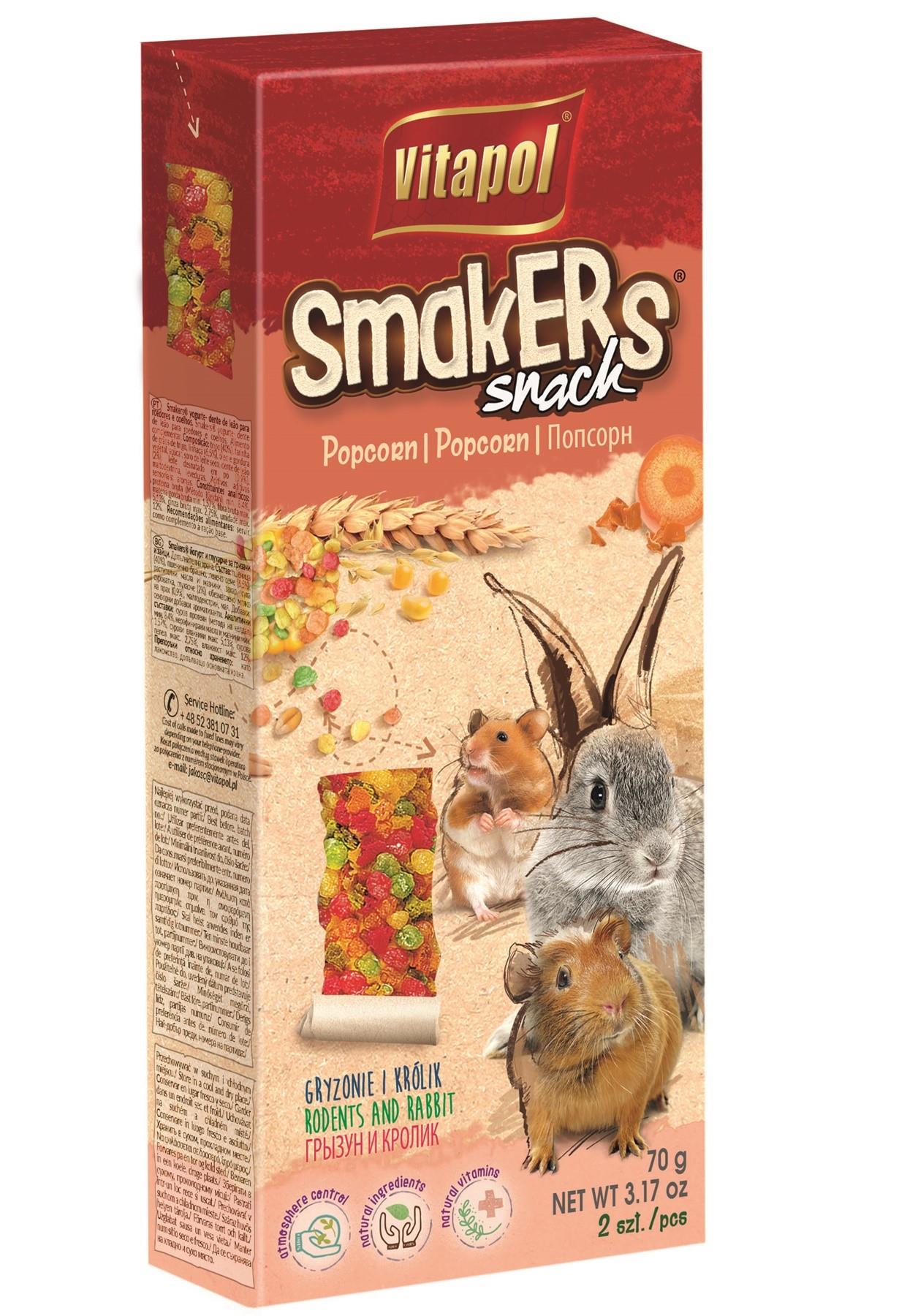 Smakers Snack popcorn dla gryzoni i królika 2 szt 90 g