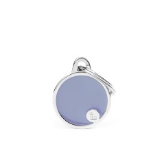 Basic Handmade Small Lilac Circle ID Tag