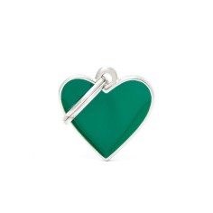Basic Handmade Small Green Heart ID Tag