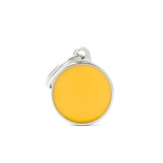 Basic Handmade Small Yellow Circle ID Tag