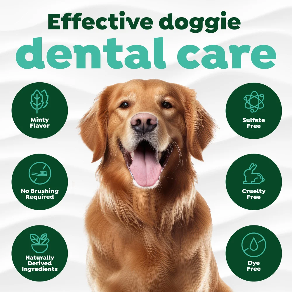 TropiClean Fresh Breath Dental & Oral Care Brushing Gel for Pets