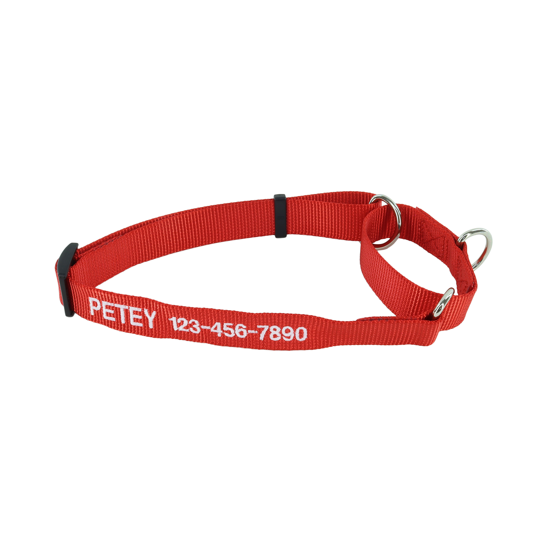 No! Slip Martingale Adjustable Dog Collar - Personalized