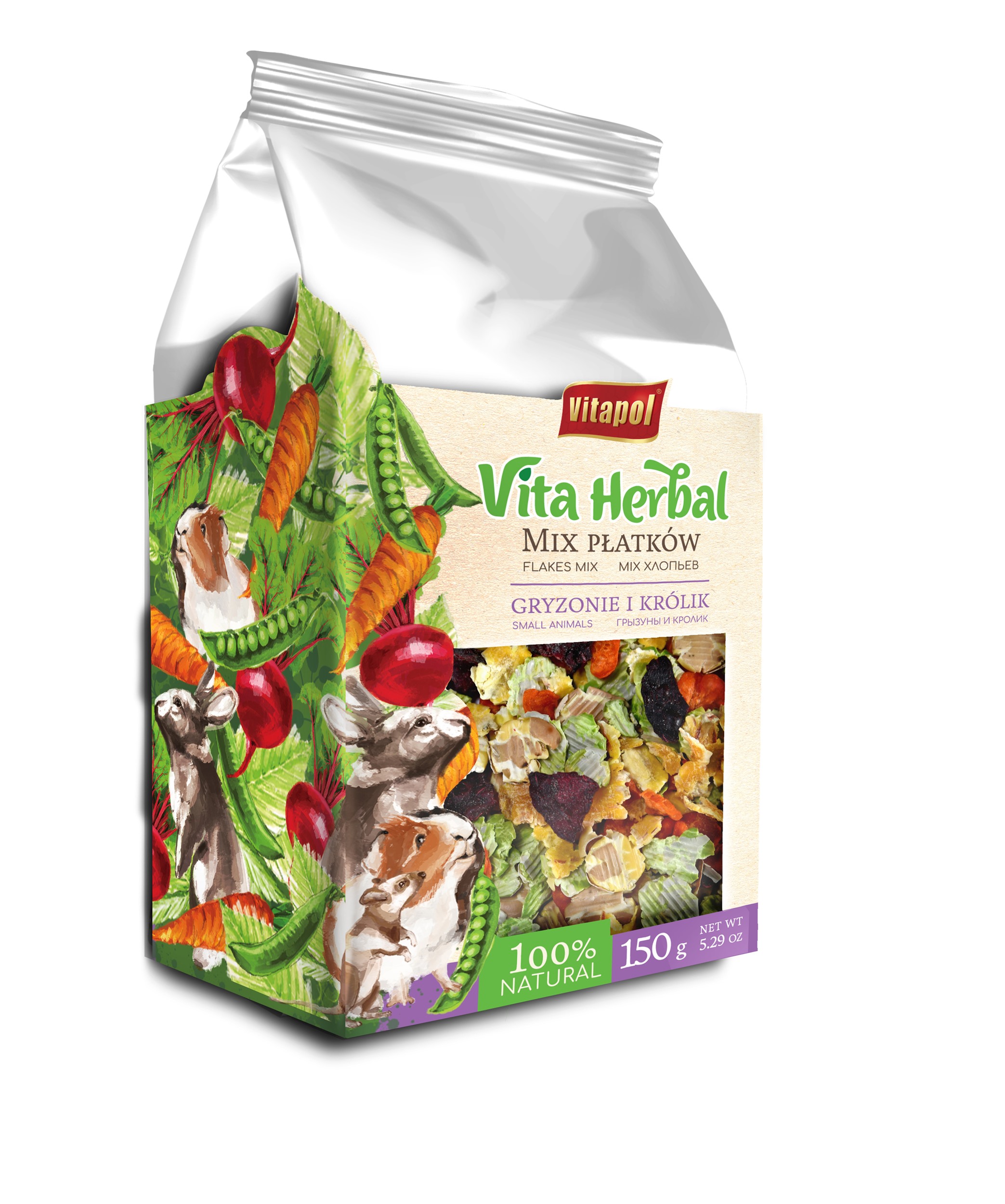 Vita Herbal przekąska mix płatków dla gryzoni i królika 150 g