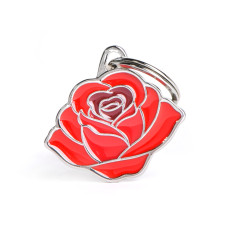 Red Rose Charms ID Tag