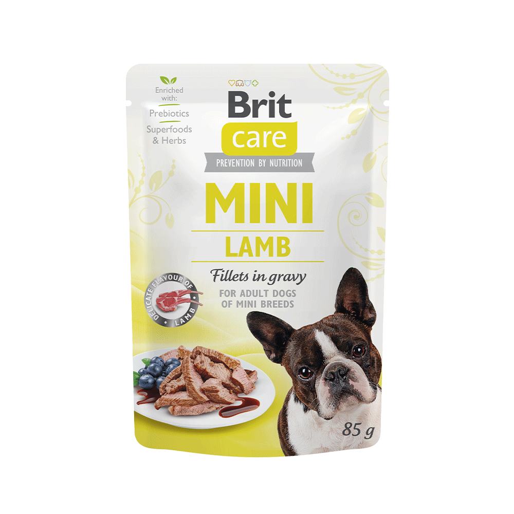 Brit Care Mini Pouches Adult - Fillets in Gravy with Lamb