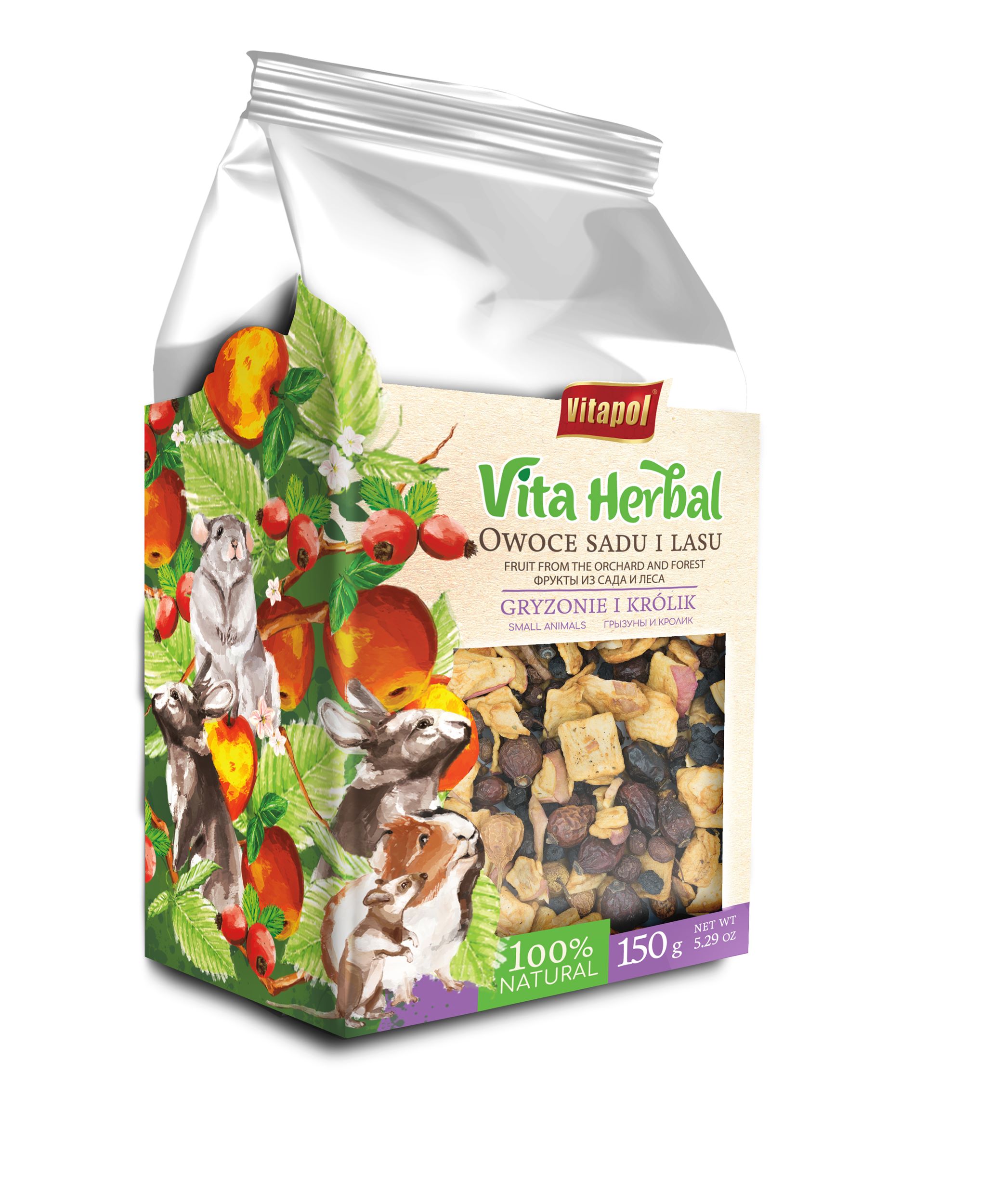 Vita Herbal owoce sadu i lasu suszone dla gryzoni i królików 150 g