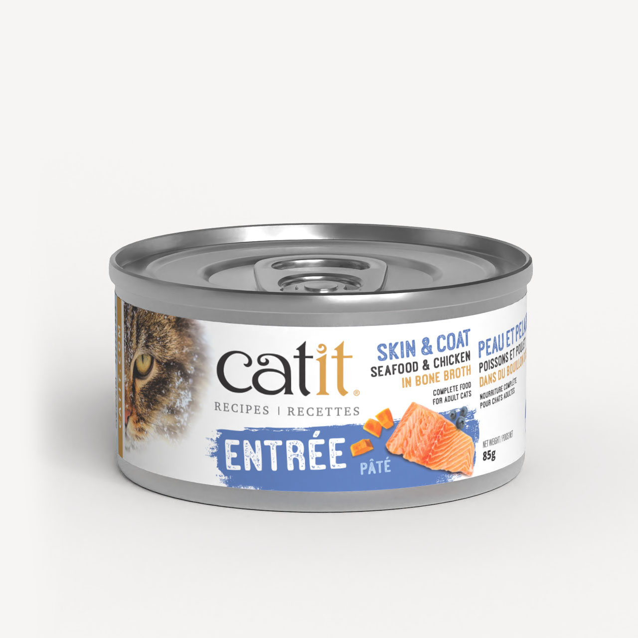 Catit Recipes SKIN & COAT Chicken Entrée in Bone Broth