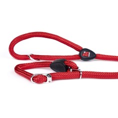 Polyester rope red no pull perro correa of the memopet collection con NFC technology.