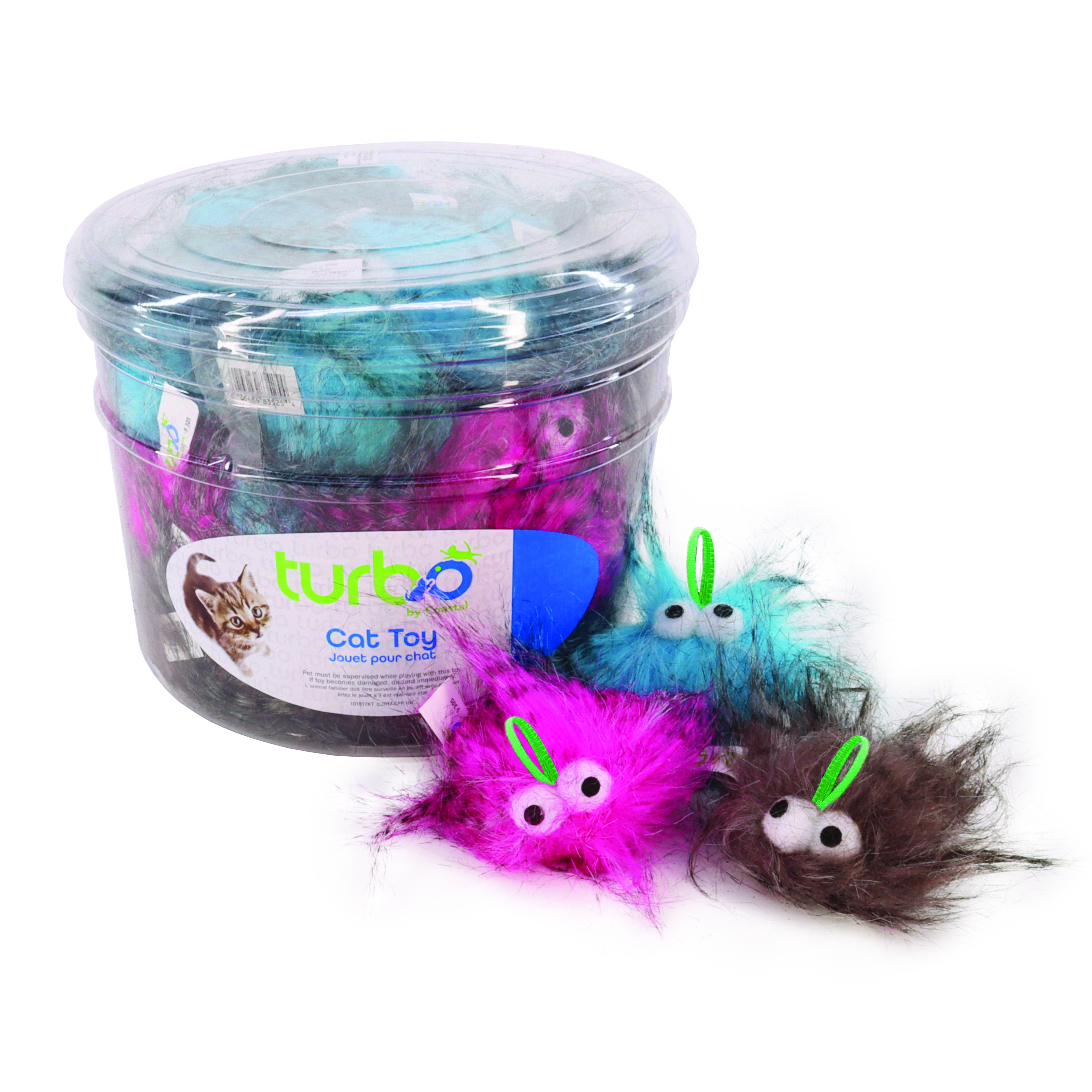 Turbo Plush Monsters Bulk Cat Toy Bin