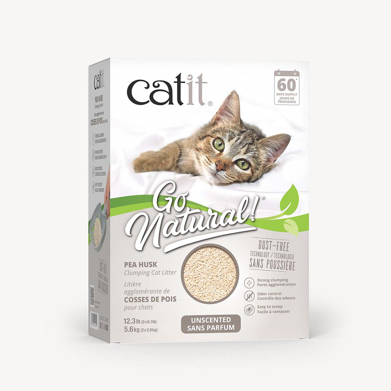 Catit Go Natural Guisante Husk Unscented Litter para Gato