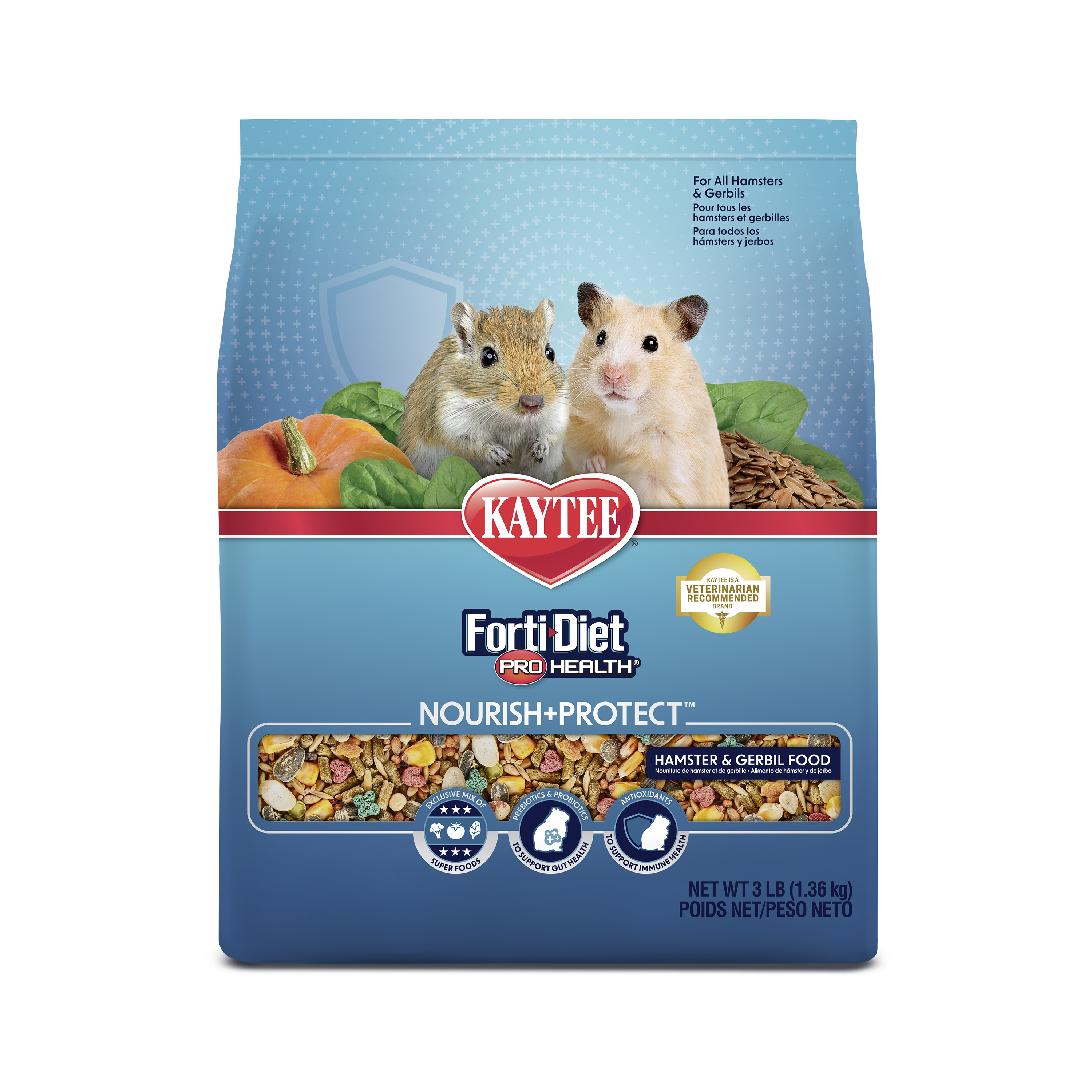 Kaytee Forti-Diet Pro Health Nourish+Protect Hamster and Gerbil Food