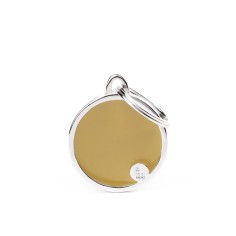 Basic Handmade Cappuccino Circle ID Tag