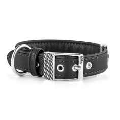 Black Bilbao Collar in Synthetic Fiber