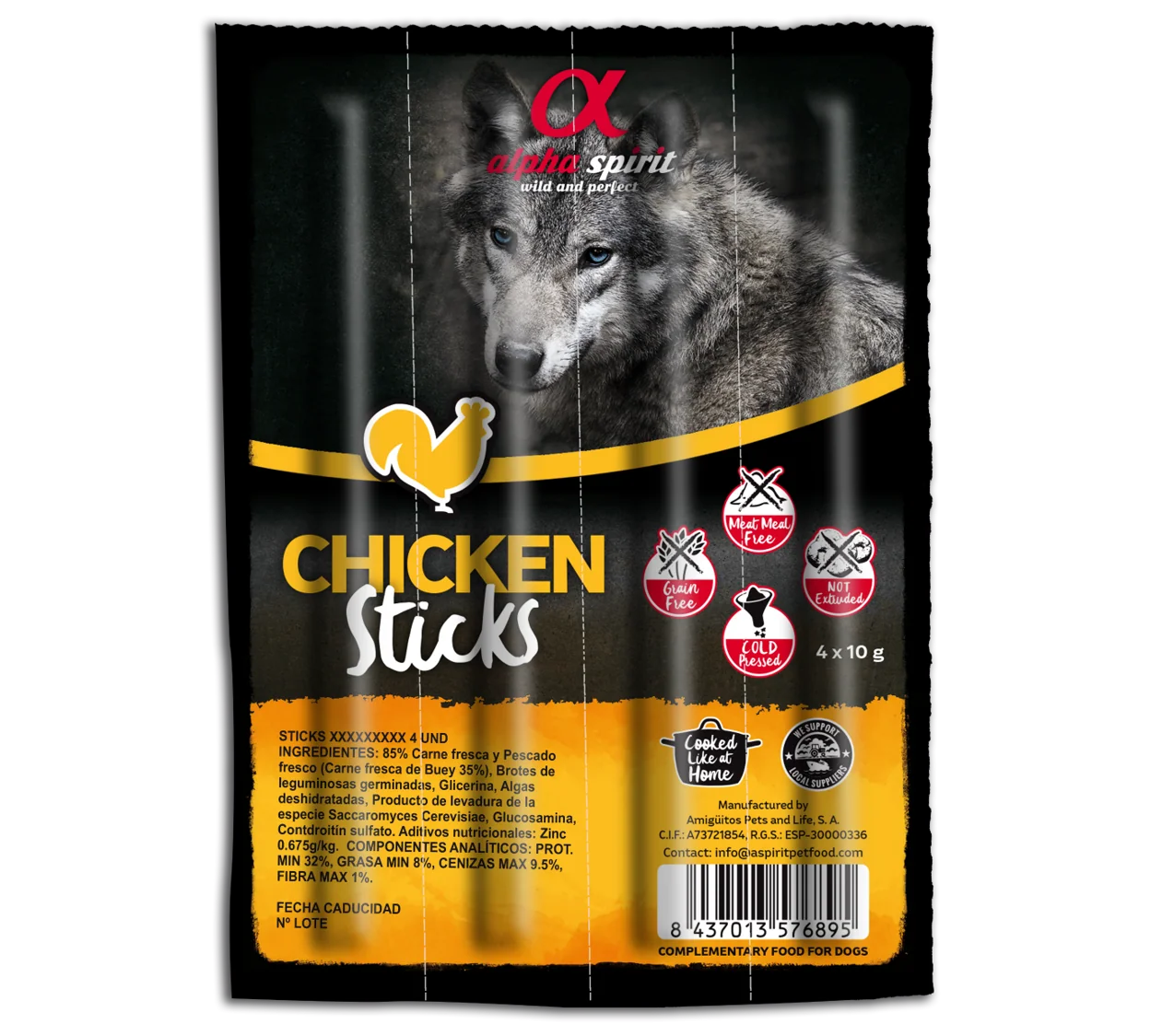 Ristra de barritas de Pollo para perros