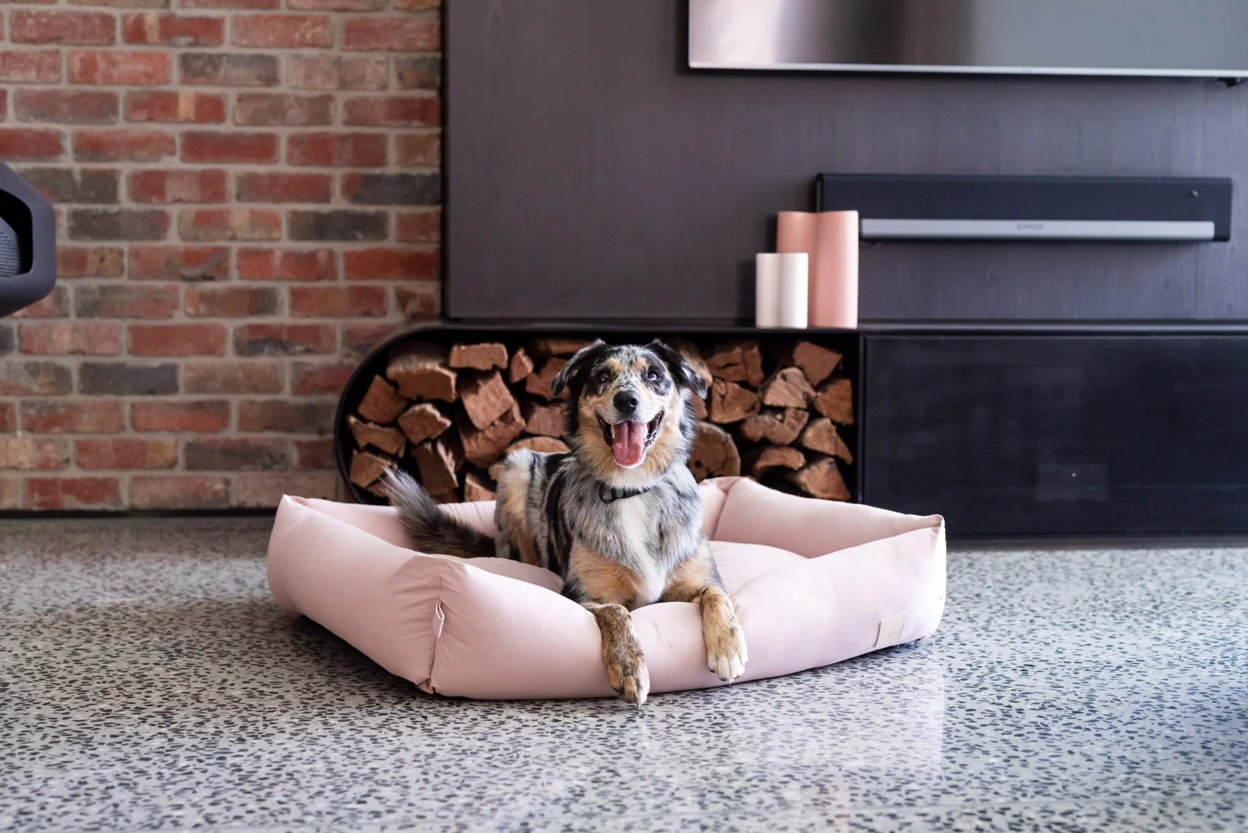 FuzzYard Life Bed - Cotton Bed - Soft Blush