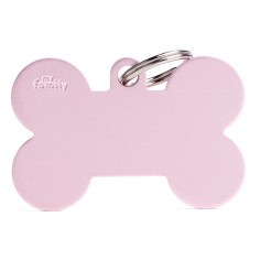 Basic XL Aluminum Pink Bone ID Tag