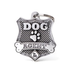 Bronx Dog Agent Badge ID Tag in Antique Silver