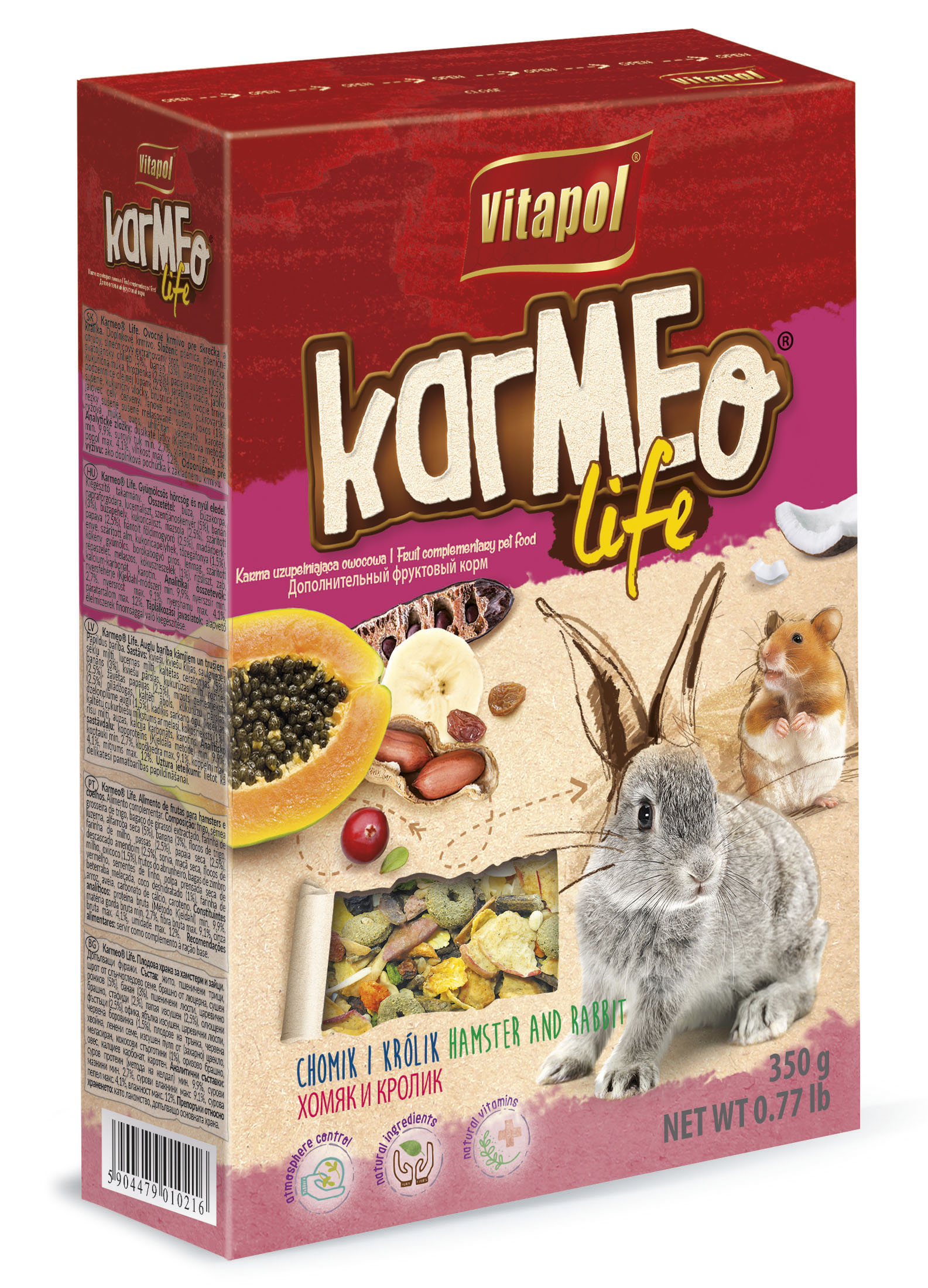 Karmeo Life karma uzupełniająca owocowa dla chomika i królika 350 g