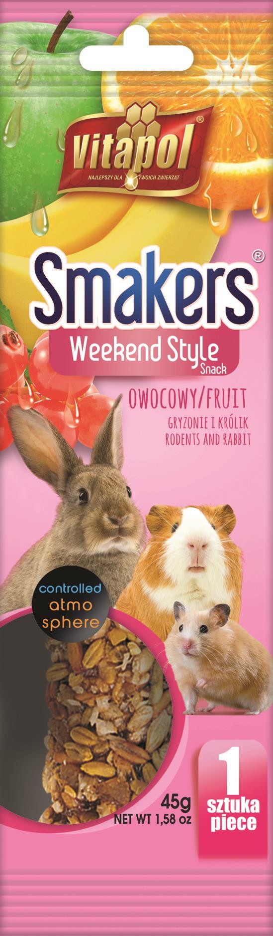 Smakers Weekend Style owocowy dla gryzoni i królika 1 szt 45 g