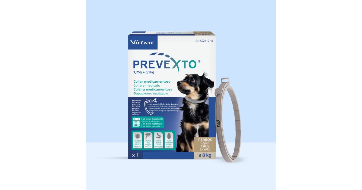 Prevexto® - Collar antiparasitario de larga duración para perros